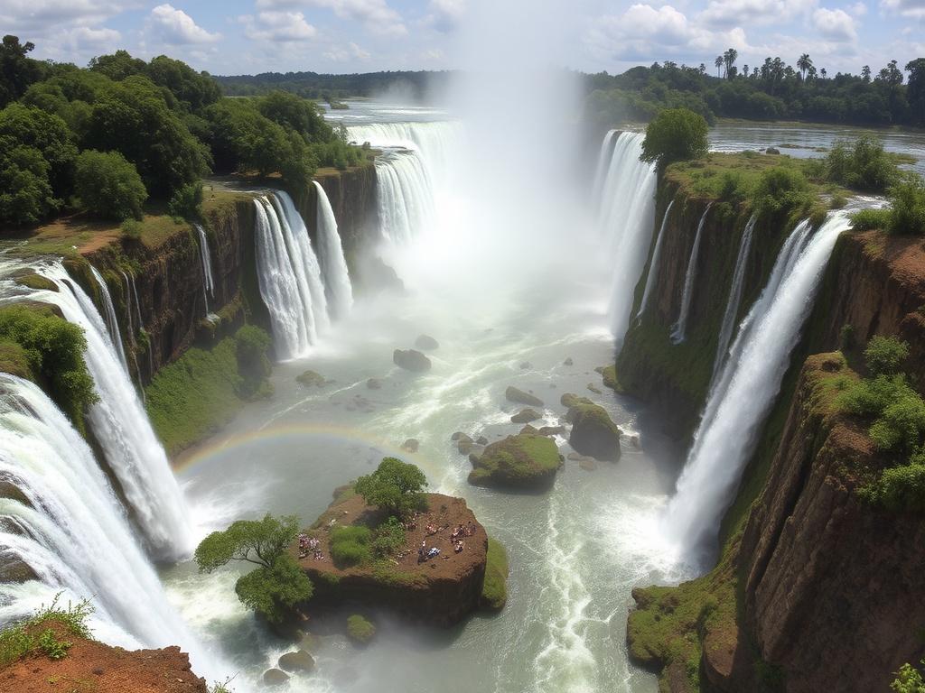 Wasserfälle von Iguazú: Naturgewalt zwischen Argentinien und Brasilien. Brasilianische Seite: Panorama und Übersicht Wasserfälle von Iguazú: Naturgewalt zwischen Argentinien und Brasilien. Brasilianische Seite: Panorama und Übersicht