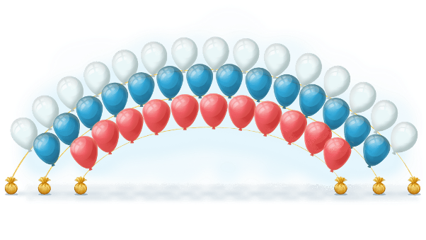 Воздушные шары триколор картинки