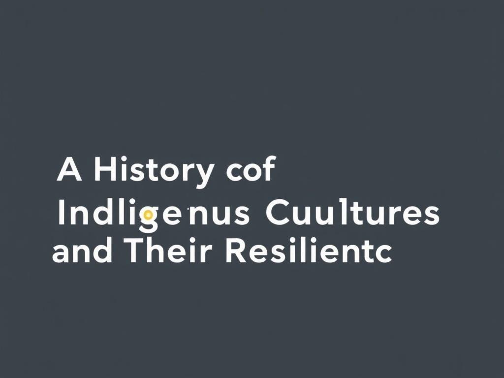 The History and Resilience of Indigenous Cultures